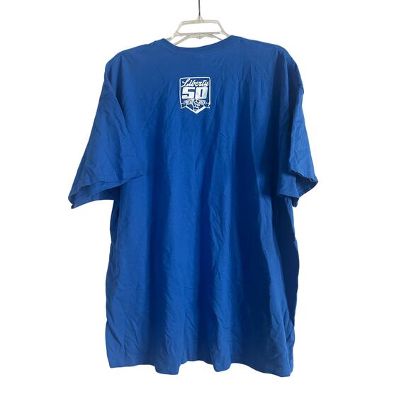 NWOT Gildan Liberty High School Baseball 50 Yrs 1973-2023 Blue T Shirt Size 2XL - Picture 3 of 7